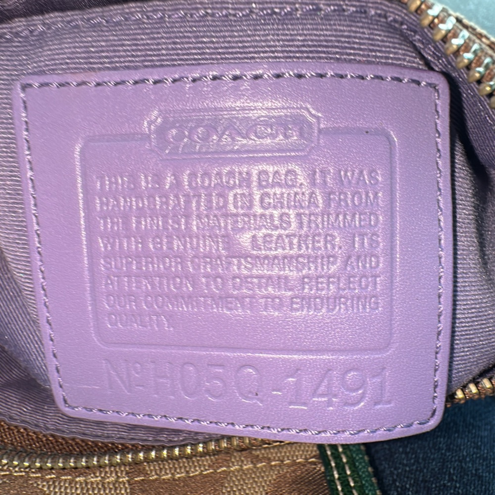 Coach Limited Edition Fish Appliqué Suede/Canvas Demi Bag H05Q-1491 - Picture 7 of 7